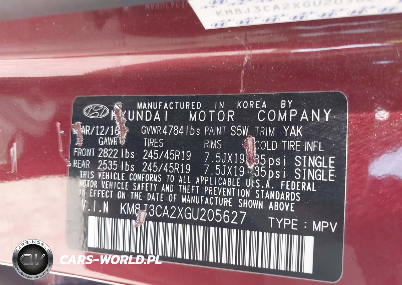 2016 Hyundai Tucson Sport VIN:KM8J3CA2XGU205627 - 9