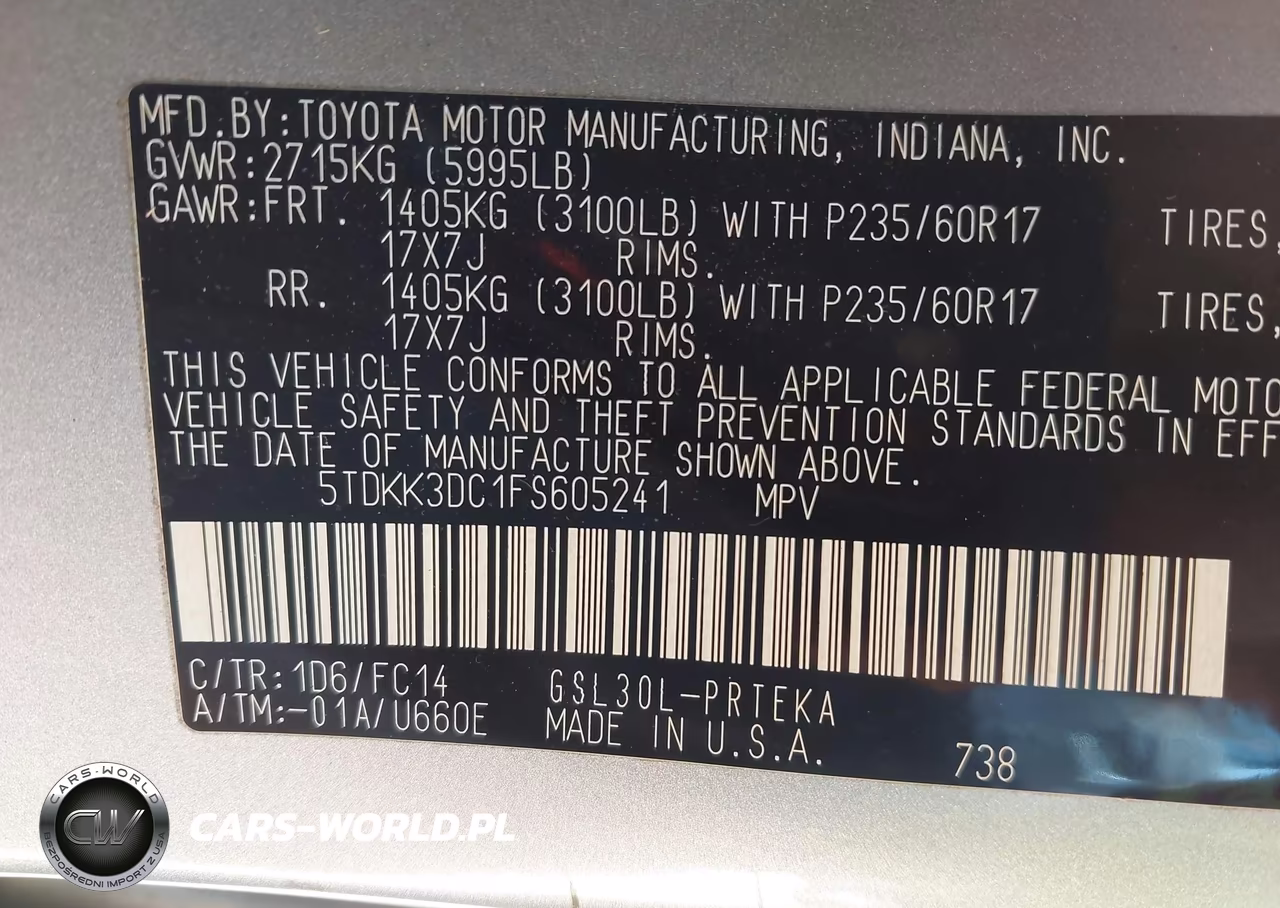 2015 Toyota Sienna Le 8 Passenger VIN:5TDKK3DC1FS605241 - 9