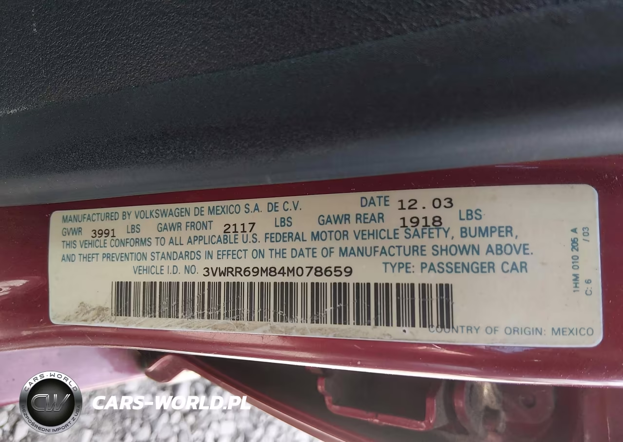 2004 Volkswagen Jetta Gl Tdi VIN:3VWRR69M84M078659 - 9