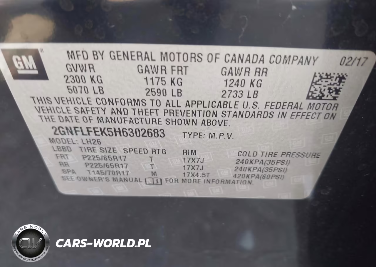 2017 Chevrolet Equinox Lt VIN:2GNFLFEK5H6302683 - 9