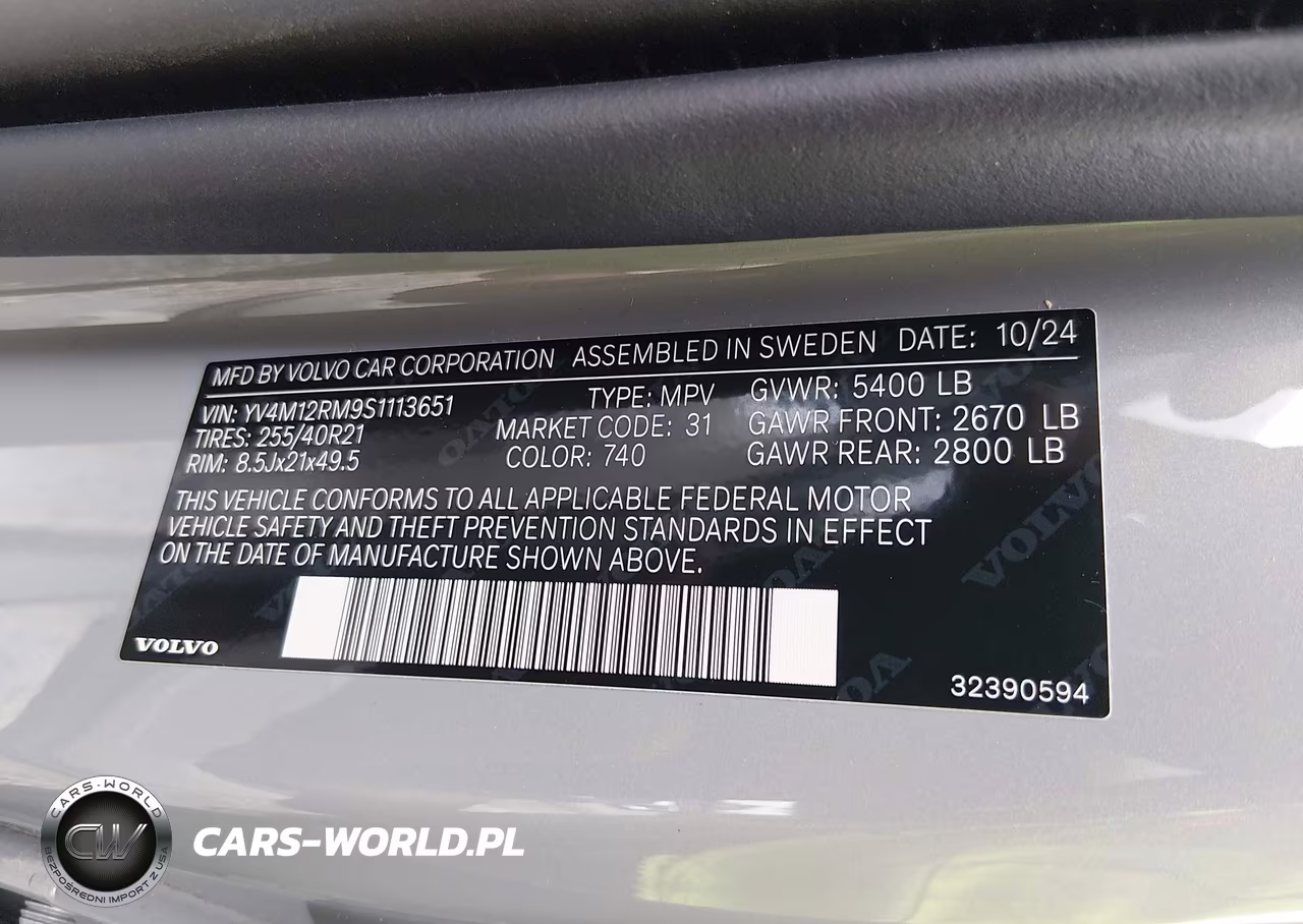 2025 Volvo Xc60 B5 Ultra VIN:YV4M12RM9S1113651 - 9
