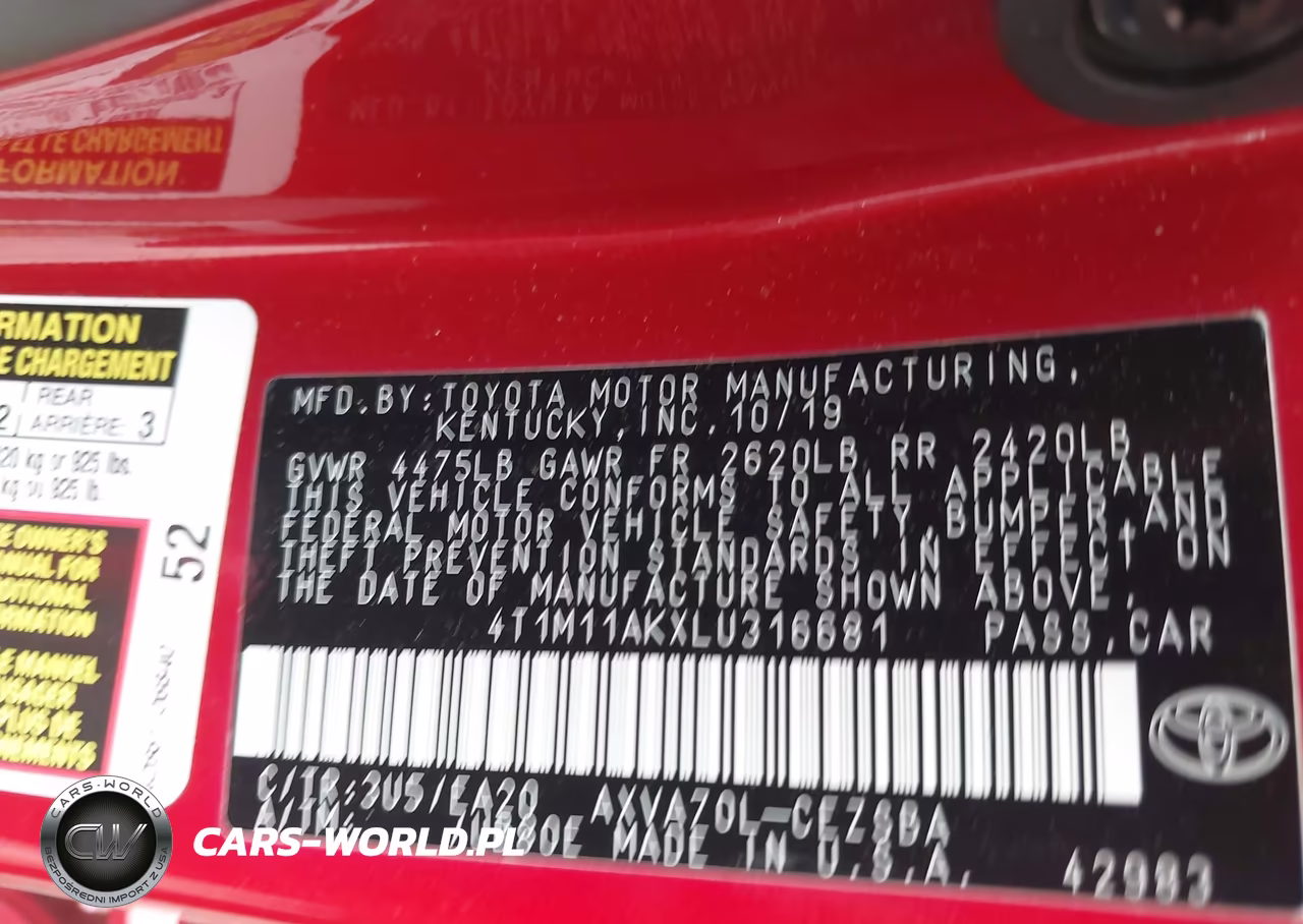 2020 Toyota Camry Se VIN:4T1M11AKXLU316681 - 9