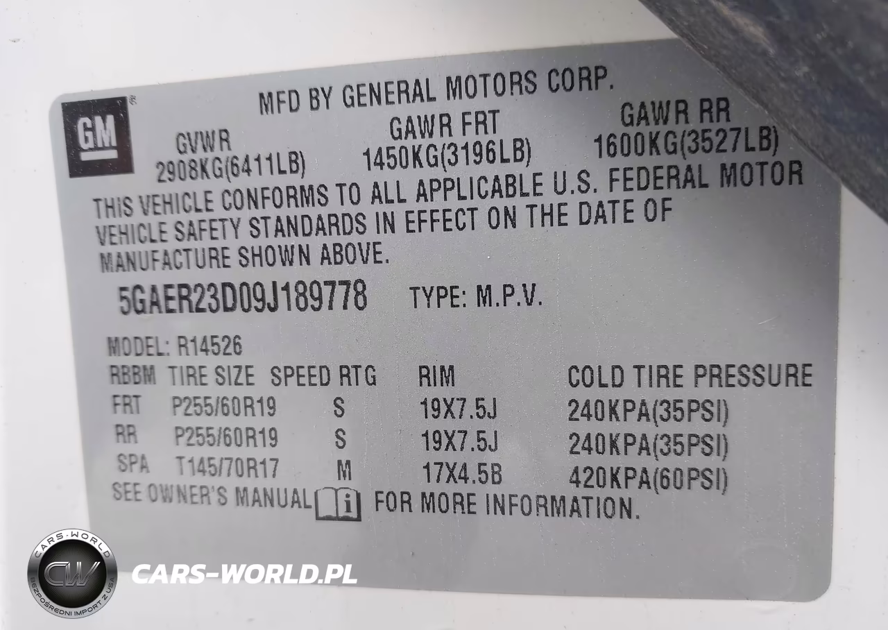 2009 Buick Enclave Cxl VIN:5GAER23D09J189778 - 9