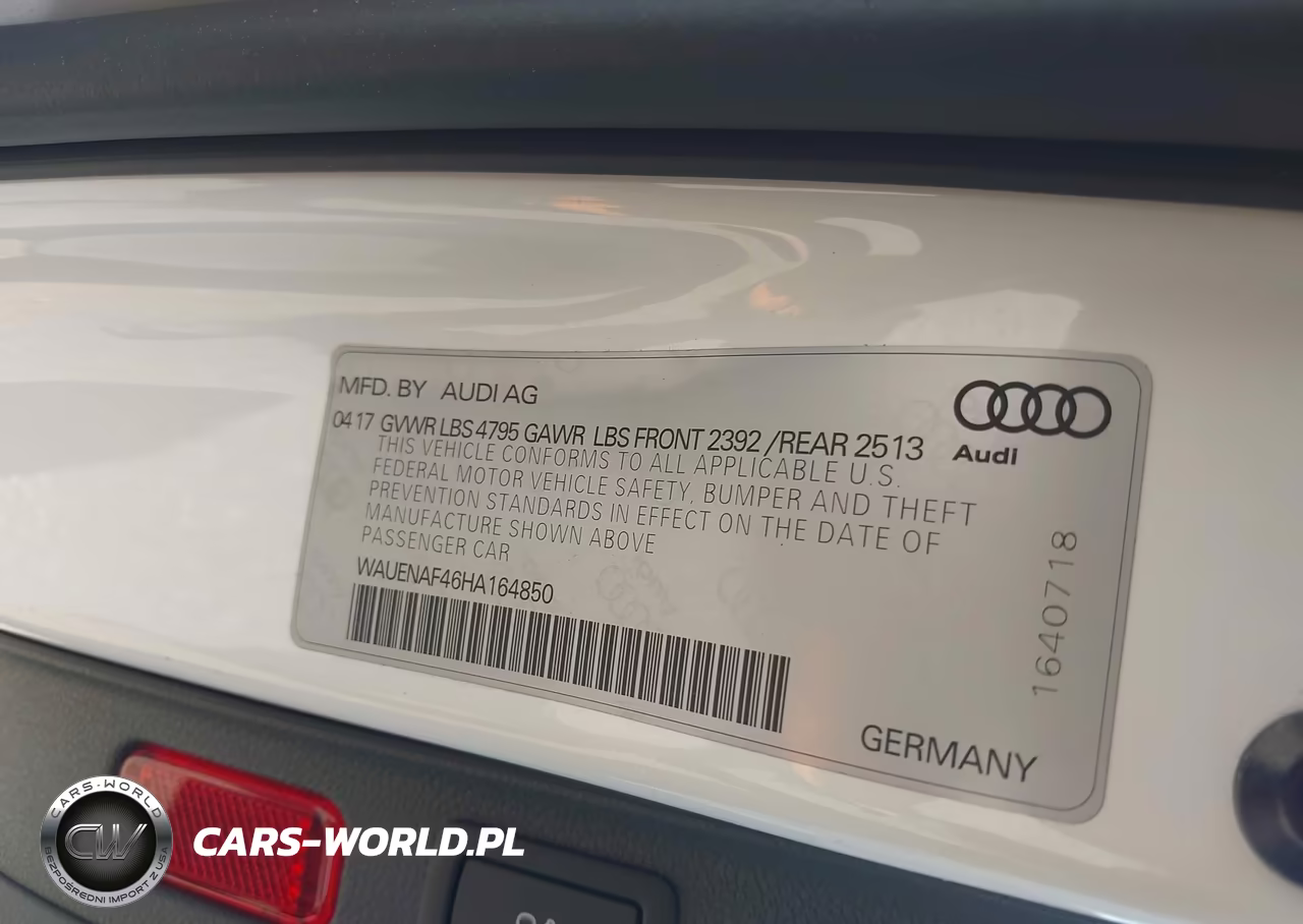 2017 Audi A4 Premium Plus VIN:WAUENAF46HA164850 - 9