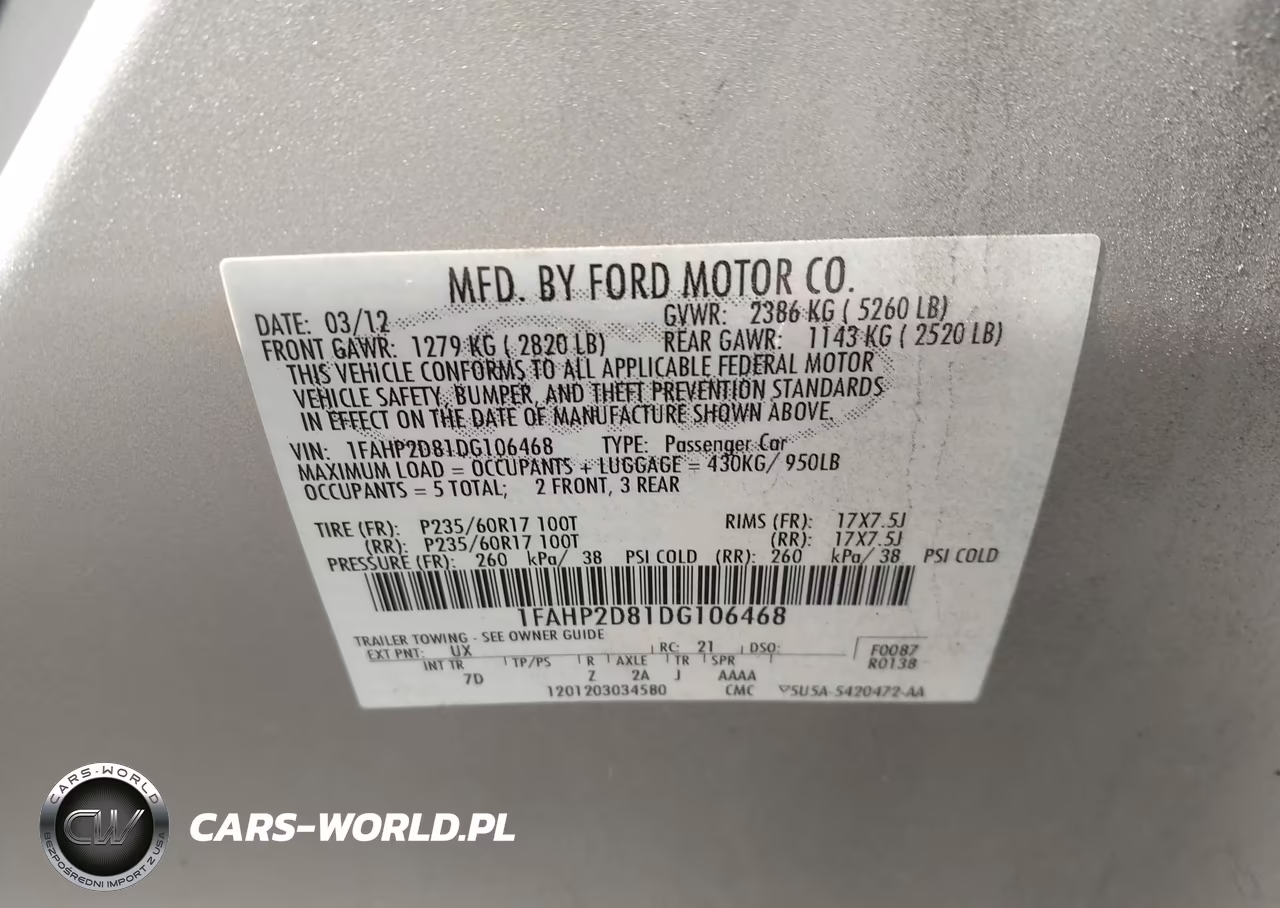 2013 Ford Taurus Se VIN:1FAHP2D81DG106468 - 9