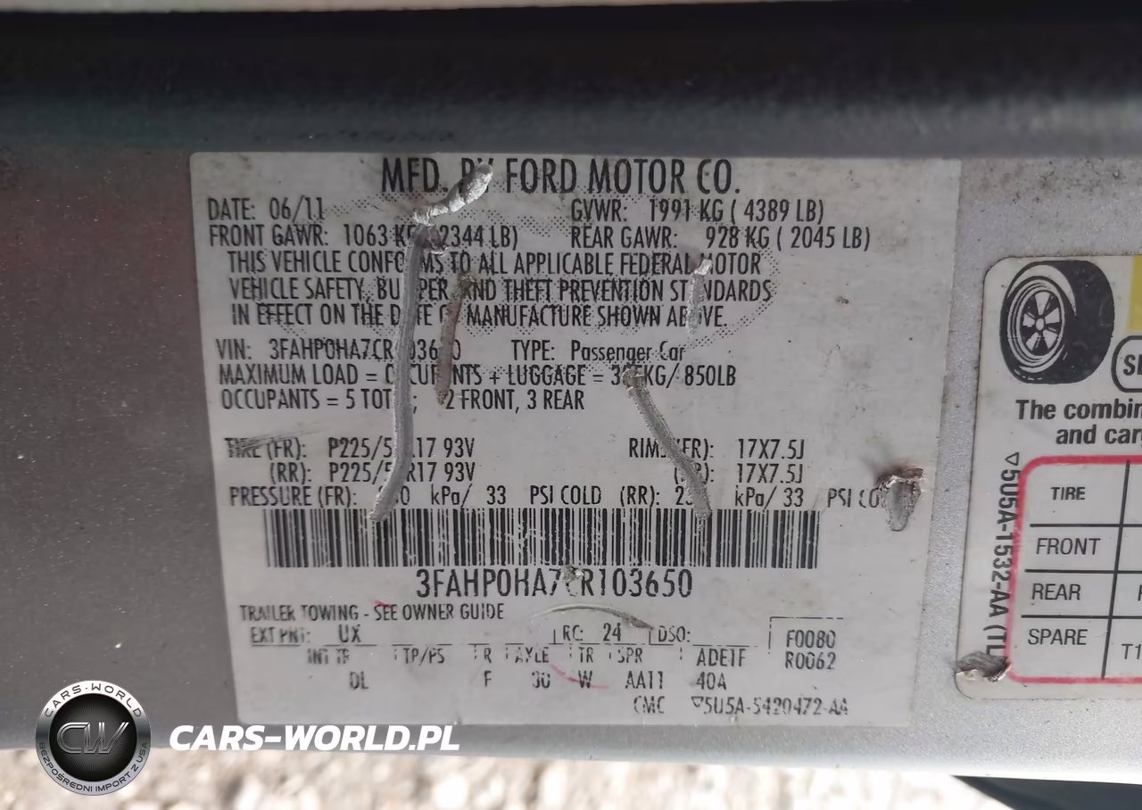 2012 Ford Fusion Se VIN:3FAHP0HA7CR103650 - 9