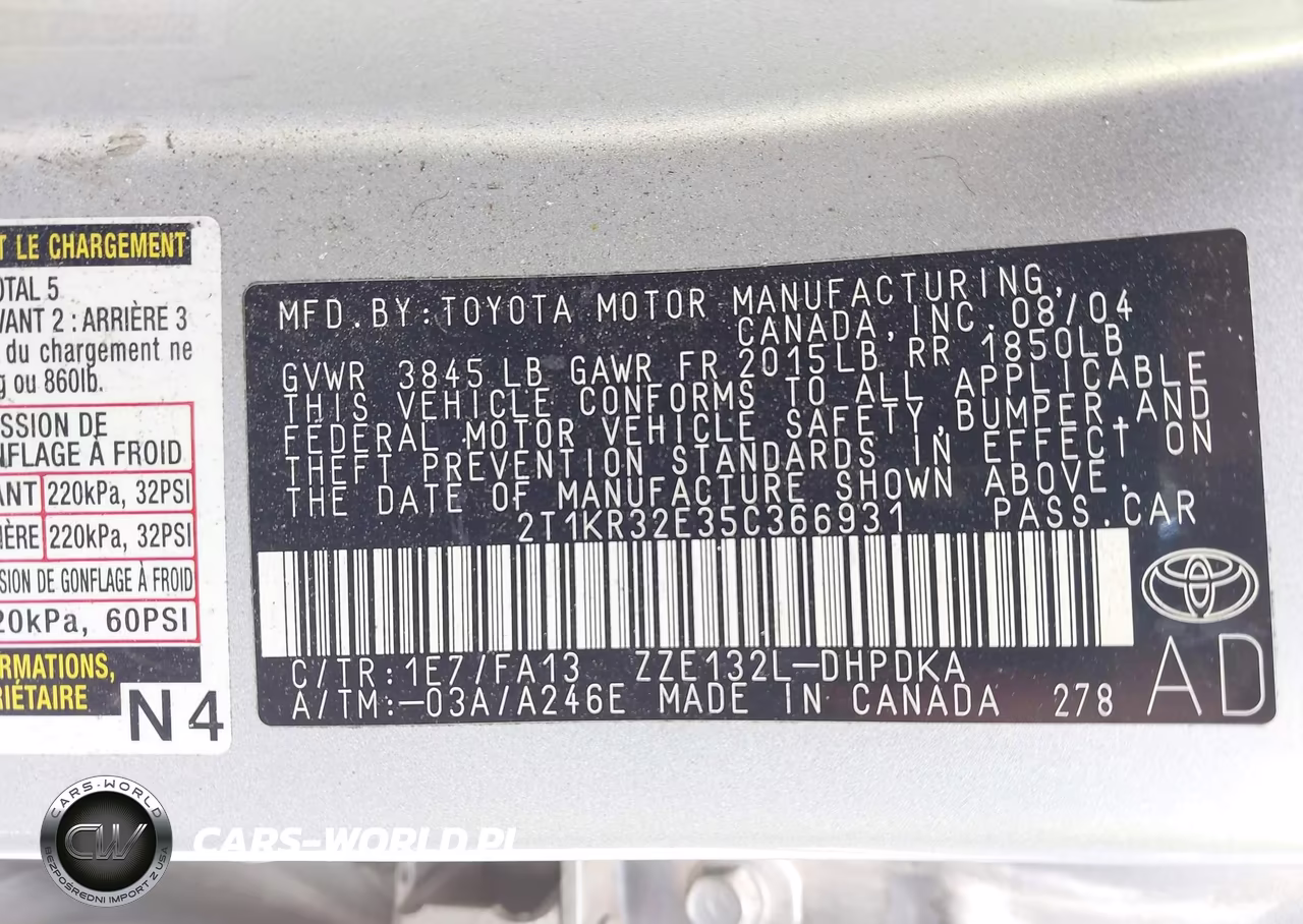 2005 Toyota Matrix VIN:2T1KR32E35C366931 - 9