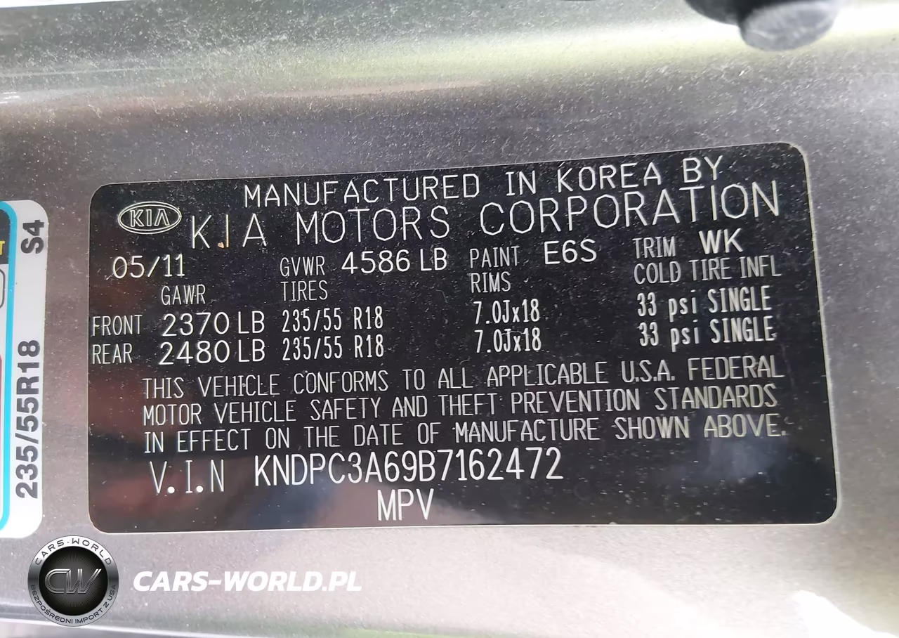 2011 Kia Sportage Sx VIN:KNDPC3A69B7162472 - 9
