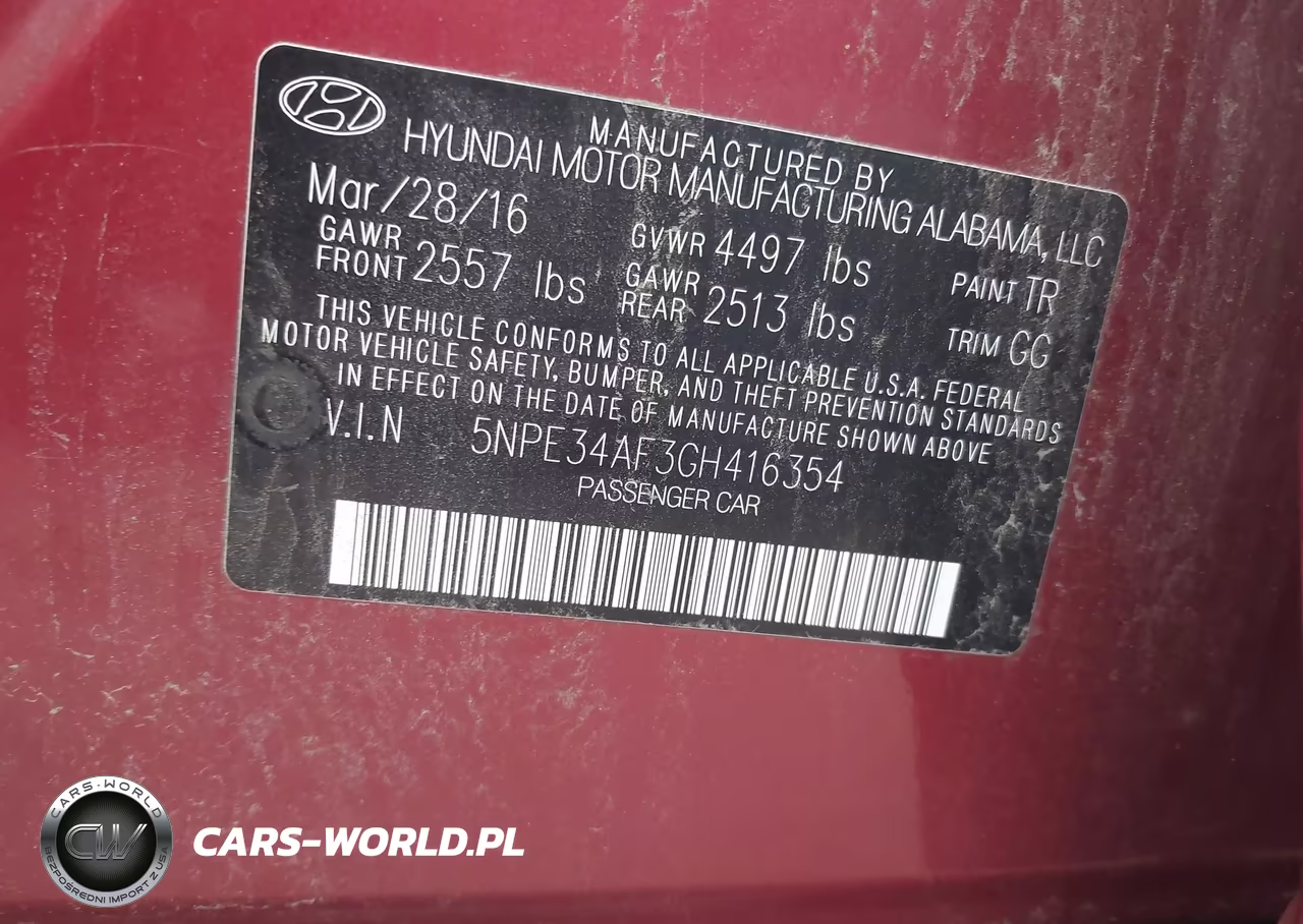 2016 Hyundai Sonata Sport VIN:5NPE34AF3GH416354 - 9