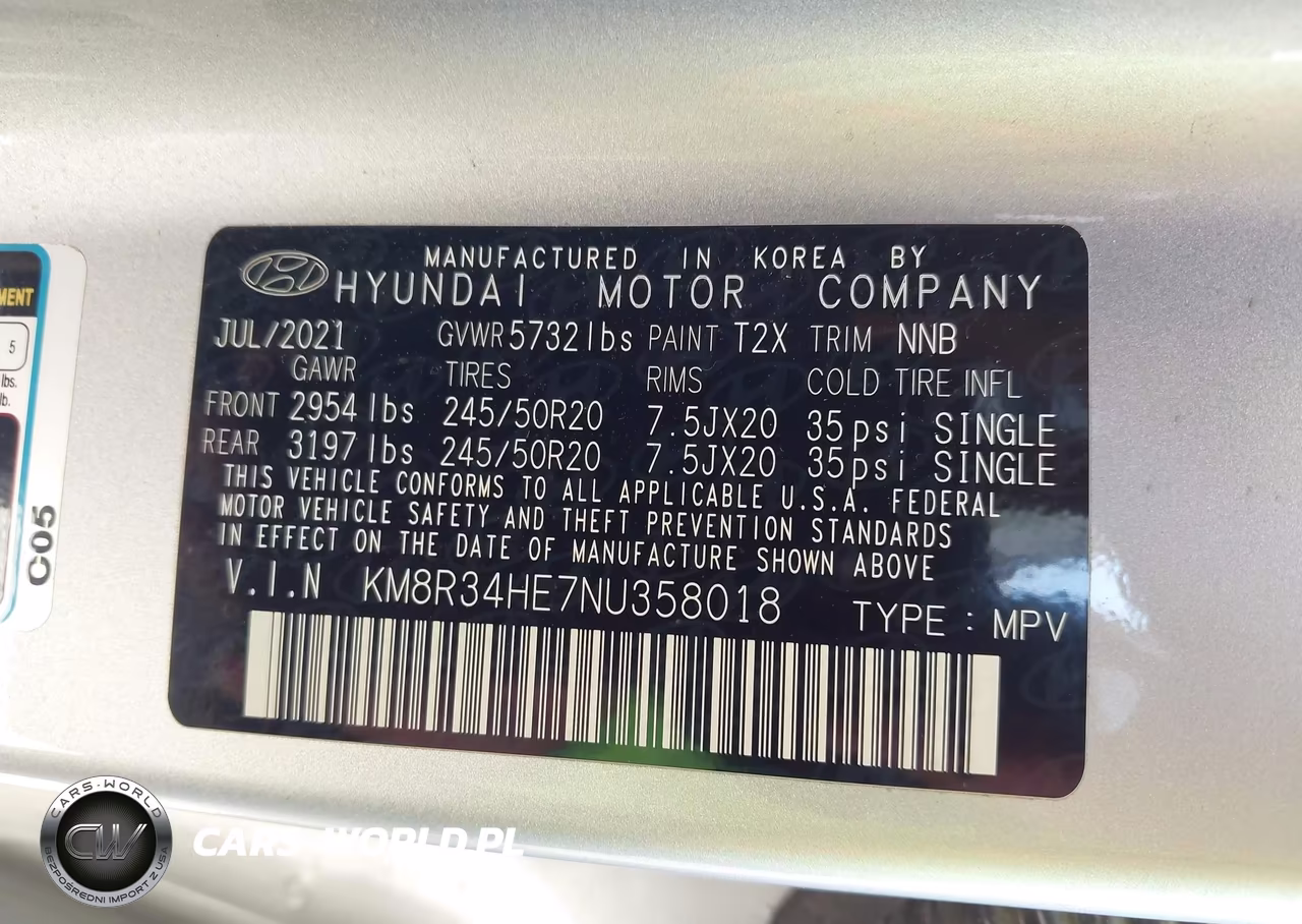 2022 Hyundai Palisade Sel VIN:KM8R34HE7NU358018 - 9
