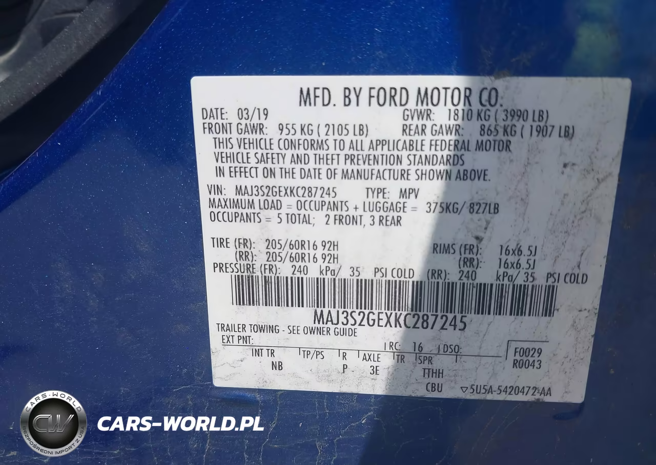 2019 Ford Ecosport Se VIN:MAJ3S2GEXKC287245 - 9