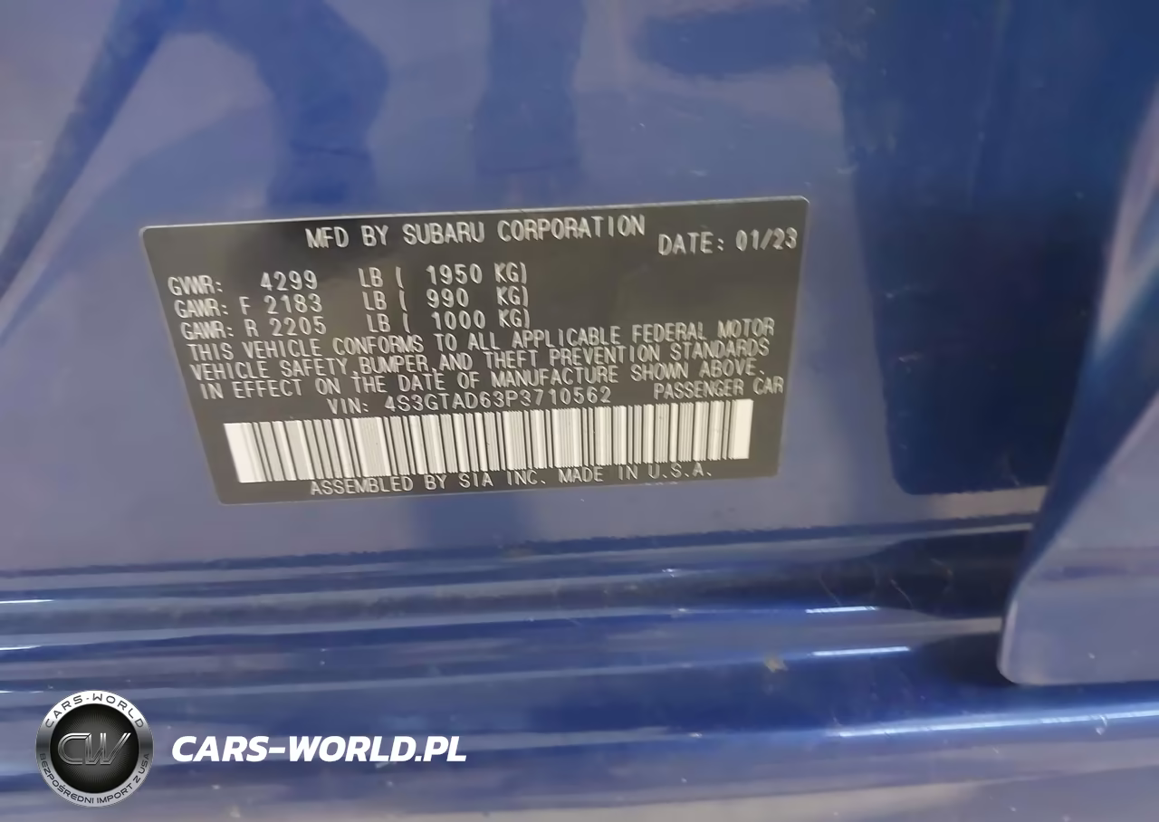 2023 Subaru Impreza Premium 5-Door VIN:4S3GTAD63P3710562 - 9