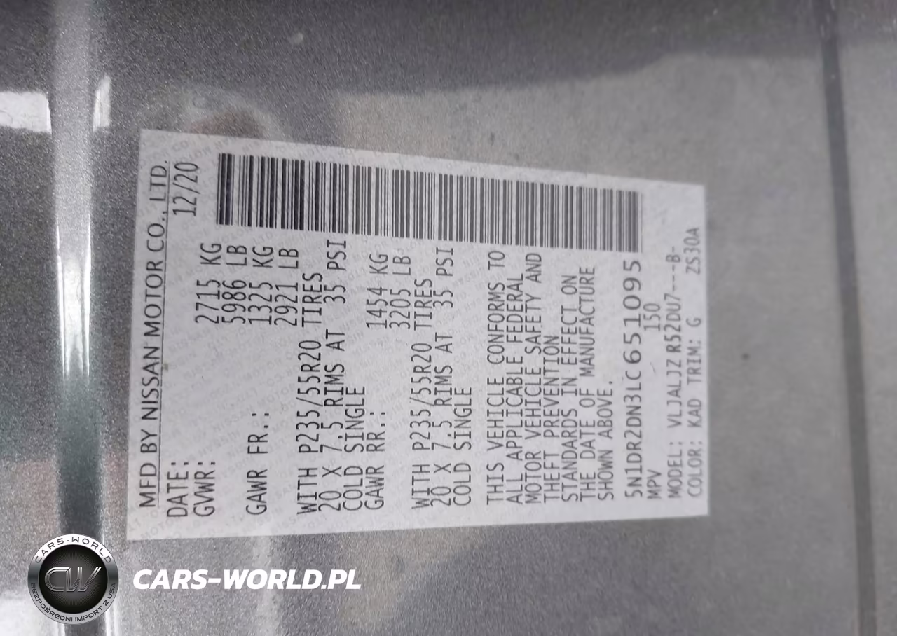 2020 Nissan Pathfinder Platinum 2Wd VIN:5N1DR2DN3LC651095 - 9