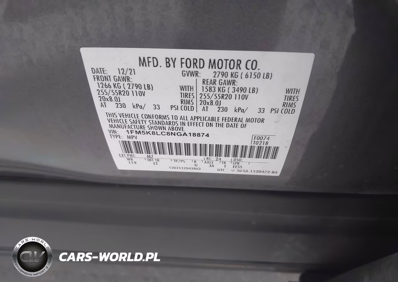 2022 Ford Explorer King Ranch VIN:1FM5K8LC8NGA18874 - 9