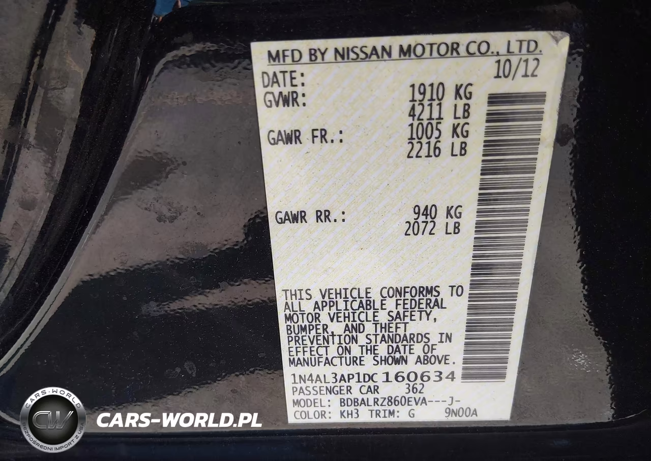 2013 Nissan Altima 2.5 S VIN:1N4AL3AP1DC160634 - 9