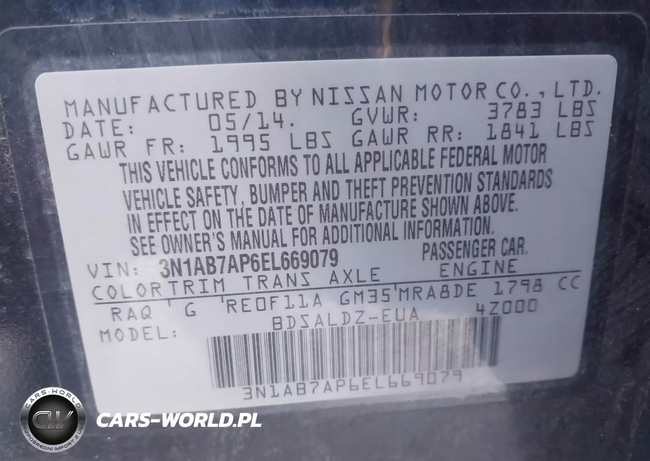 2014 Nissan Sentra Sv VIN:3N1AB7AP6EL669079 - 9