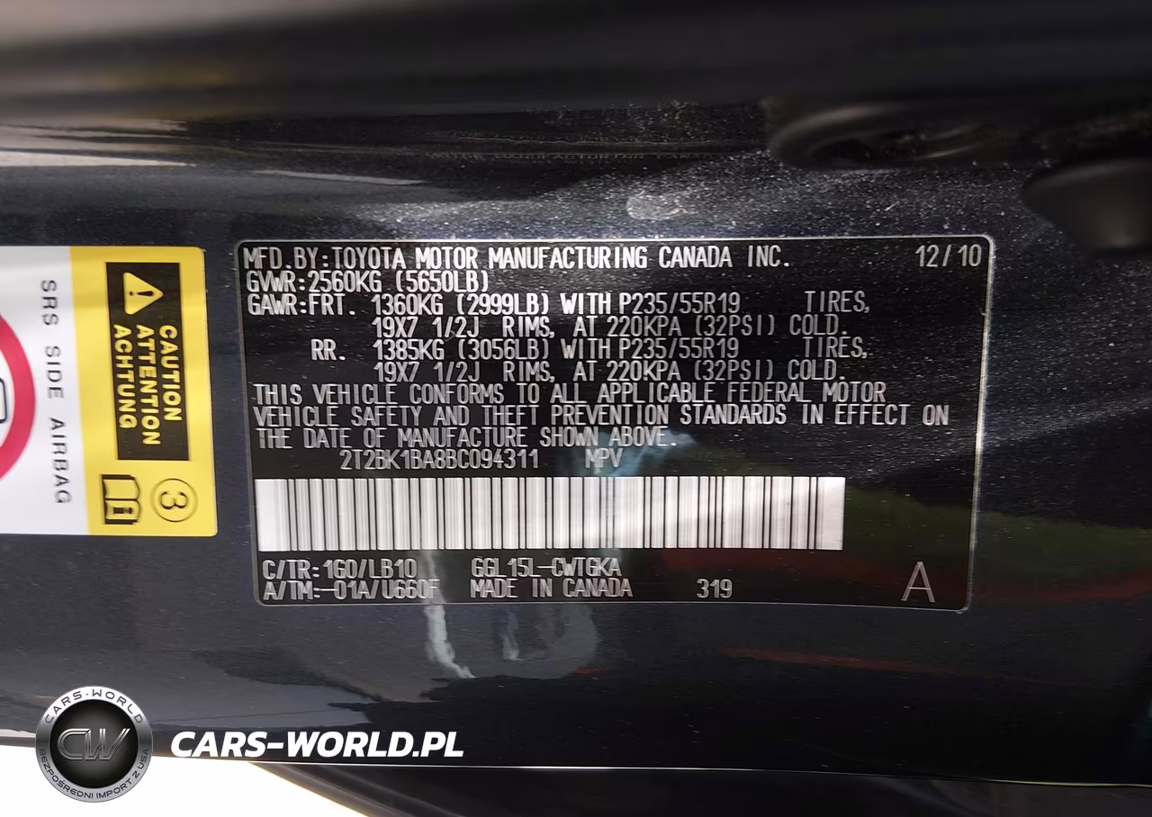 2011 Lexus Rx 350 VIN:2T2BK1BA8BC094311 - 9