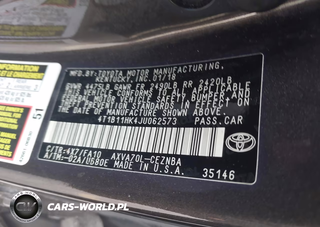 2018 Toyota Camry Le VIN:4T1B11HK4JU062573 - 9