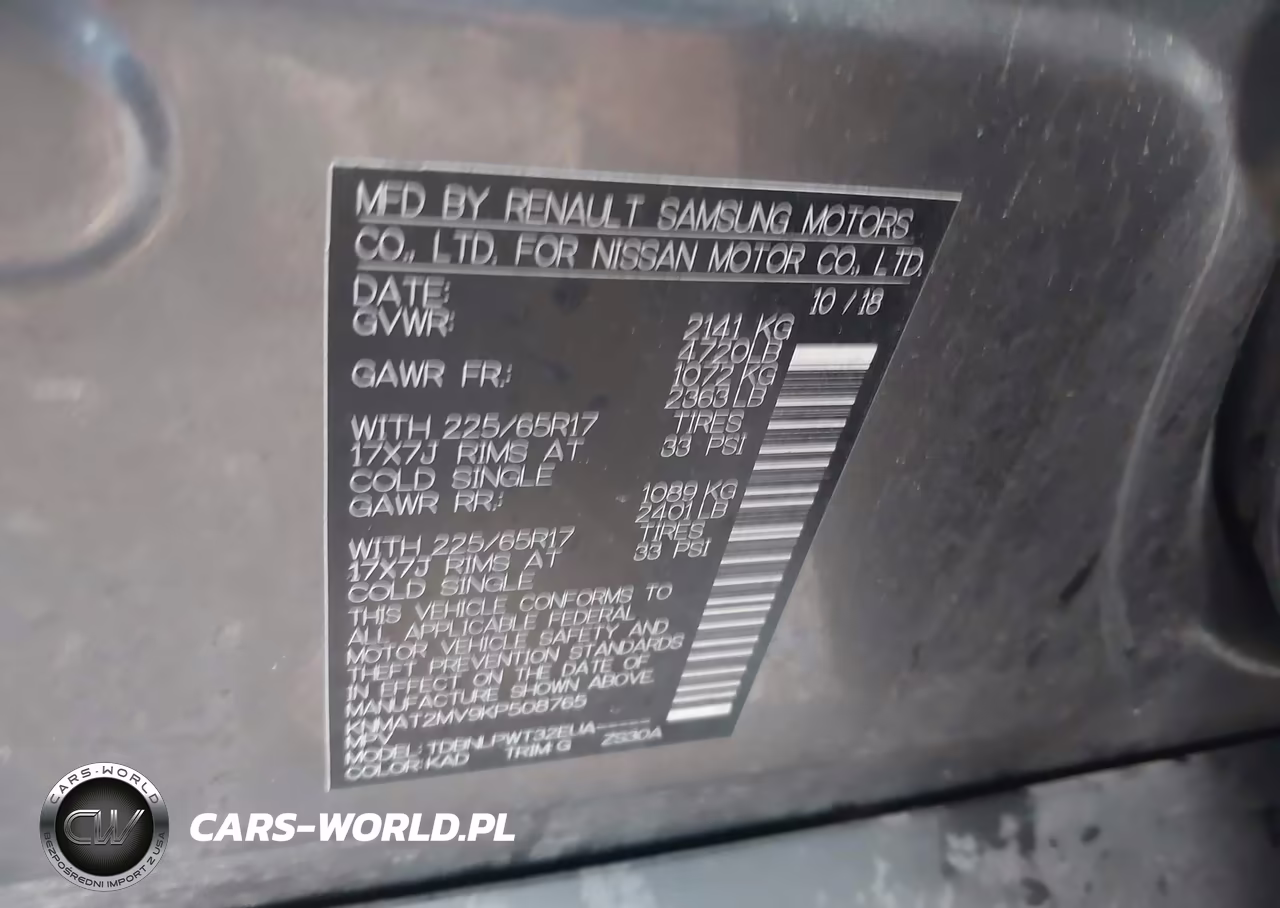 2019 Nissan Rogue S VIN:KNMAT2MV9KP508765 - 9