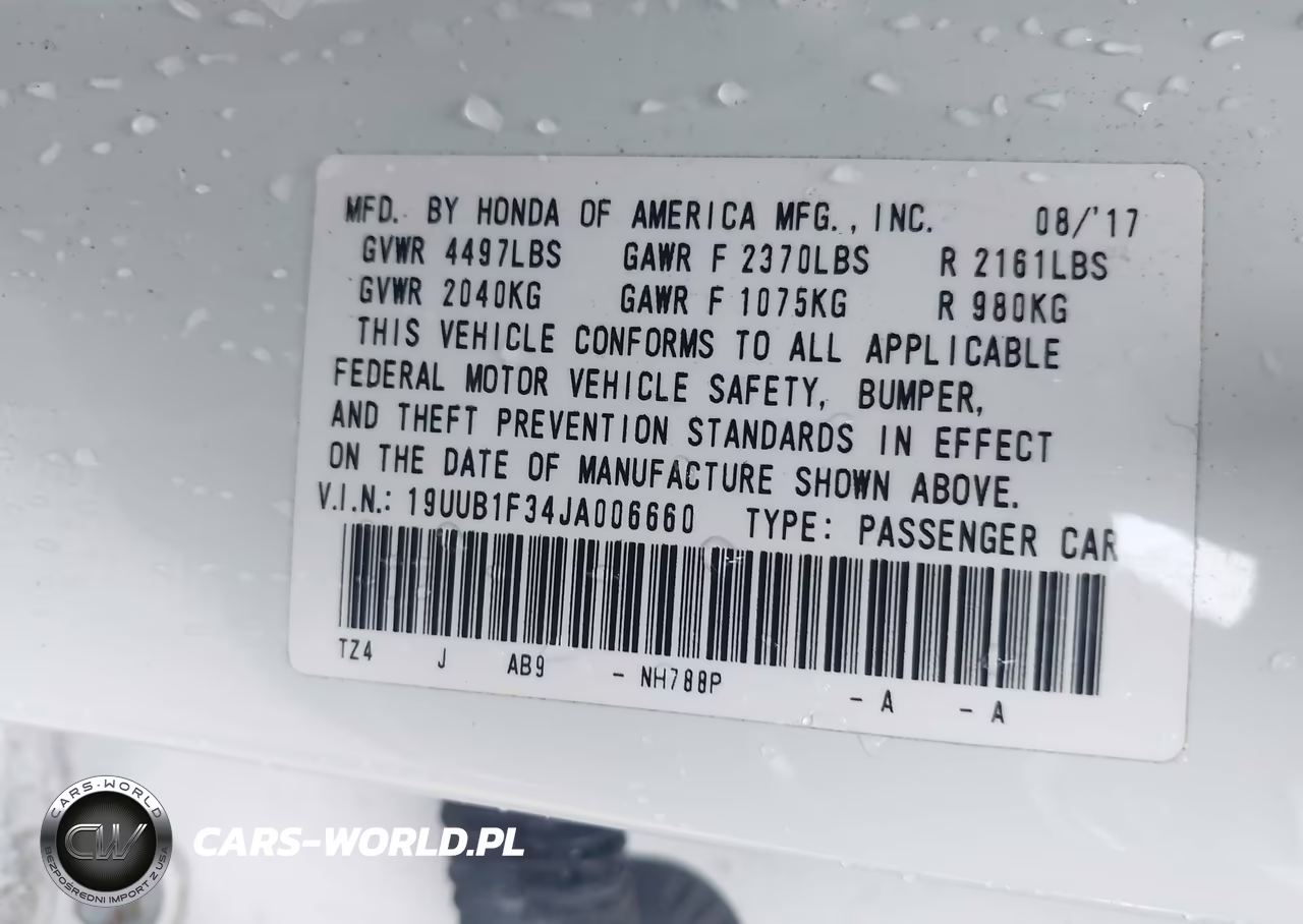 2018 Acura Tlx VIN:19UUB1F34JA006660 - 9