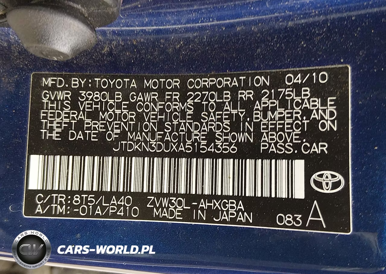 2010 Toyota Prius Iv VIN:JTDKN3DUXA5154356 - 9