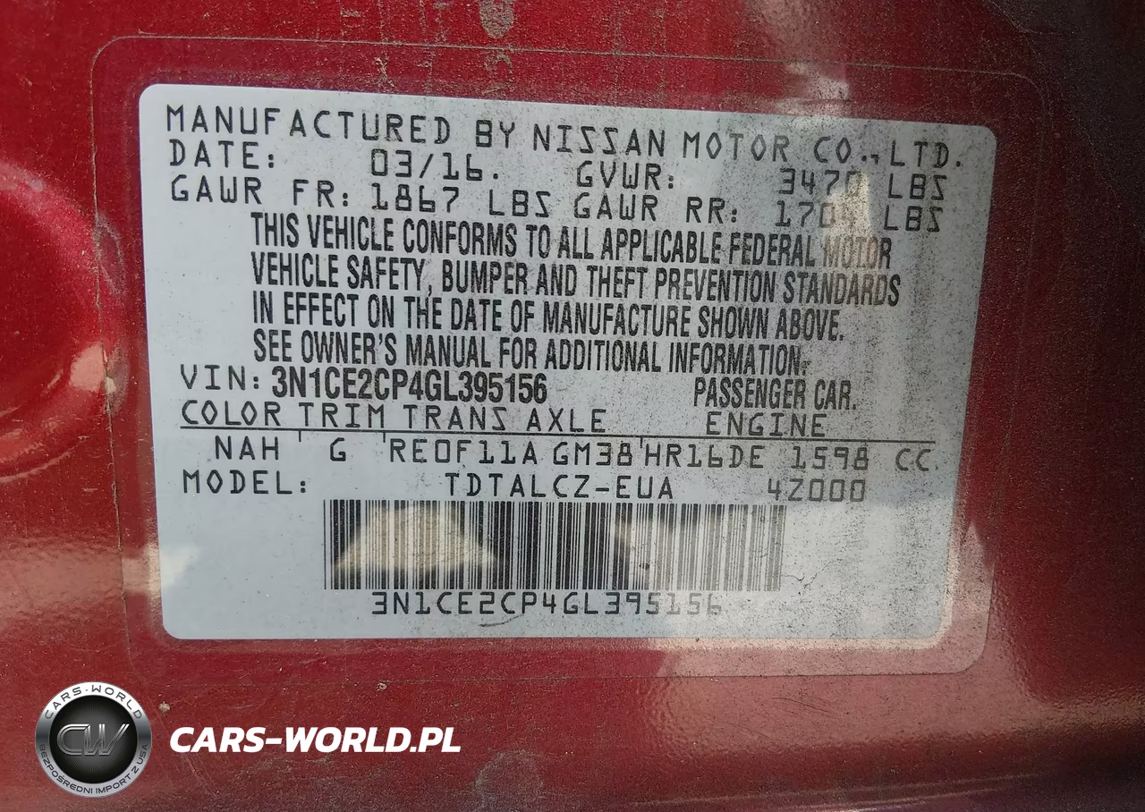 2016 Nissan Versa Note S Plus VIN:3N1CE2CP4GL395156 - 9