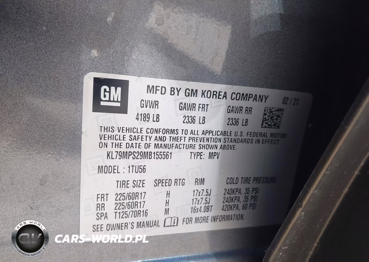 2021 Chevrolet Trailblazer Fwd Lt VIN:KL79MPS29MB155561 - 9