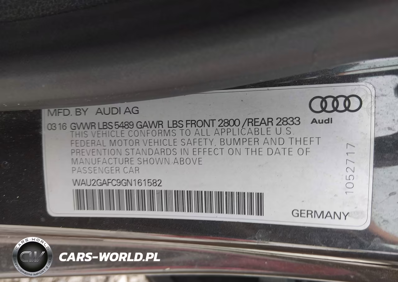 2016 Audi A7 3.0 Prestige VIN:WAU2GAFC9GN161582 - 9