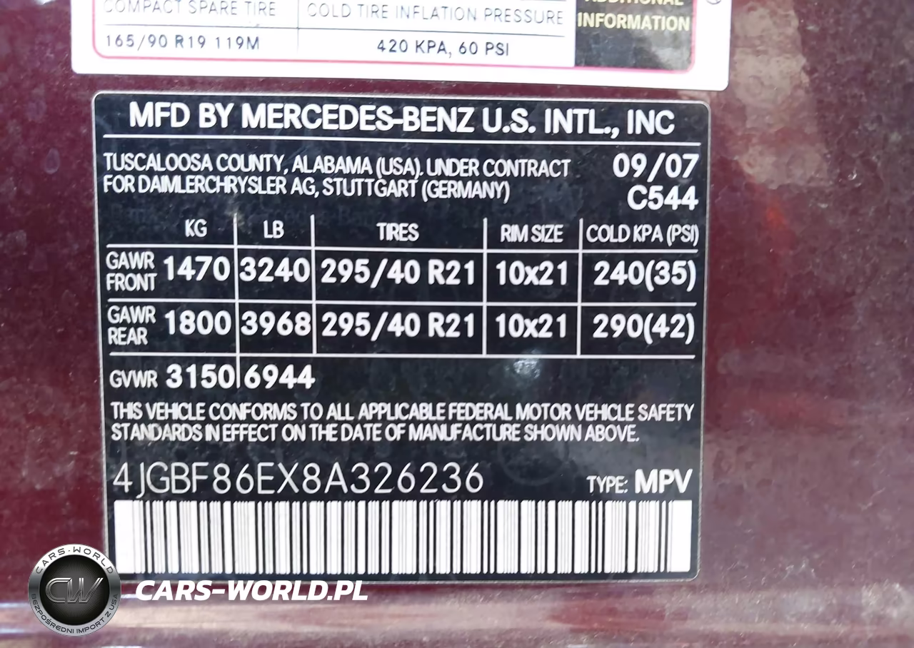2008 Mercedes-Benz Gl 550 4Matic VIN:4JGBF86EX8A326236 - 9