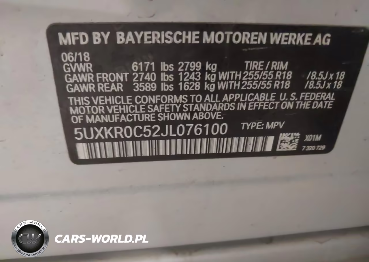 2018 BMW X5 xDrive35I VIN:5UXKR0C52JL076100 - 9