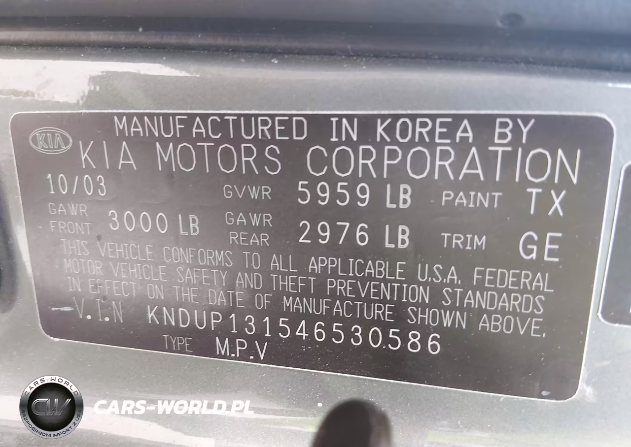 2004 Kia Sedona Ex-Lx VIN:KNDUP131546530586 - 9