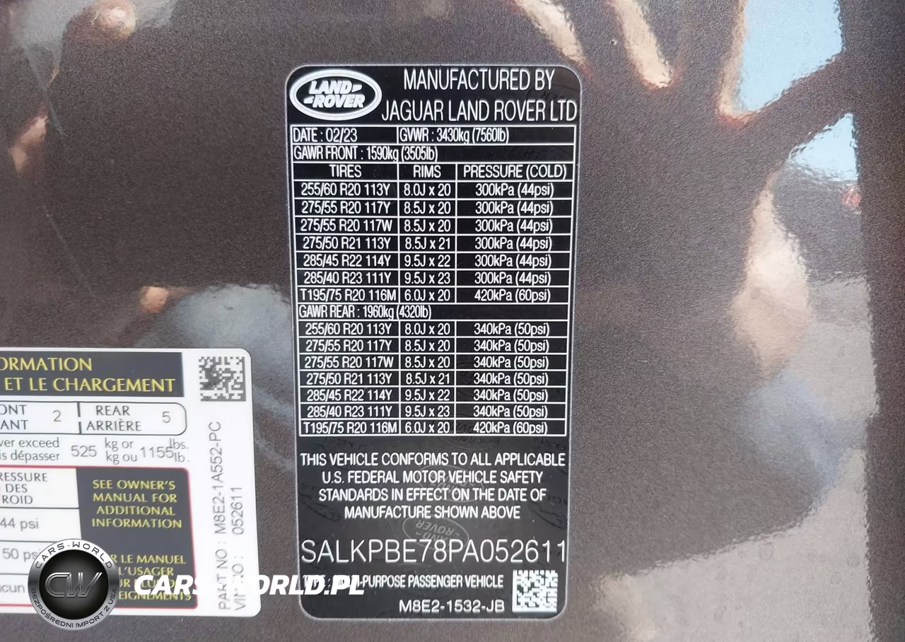 2023 Land Rover Range Rover P530 Se VIN:SALKPBE78PA052611 - 9