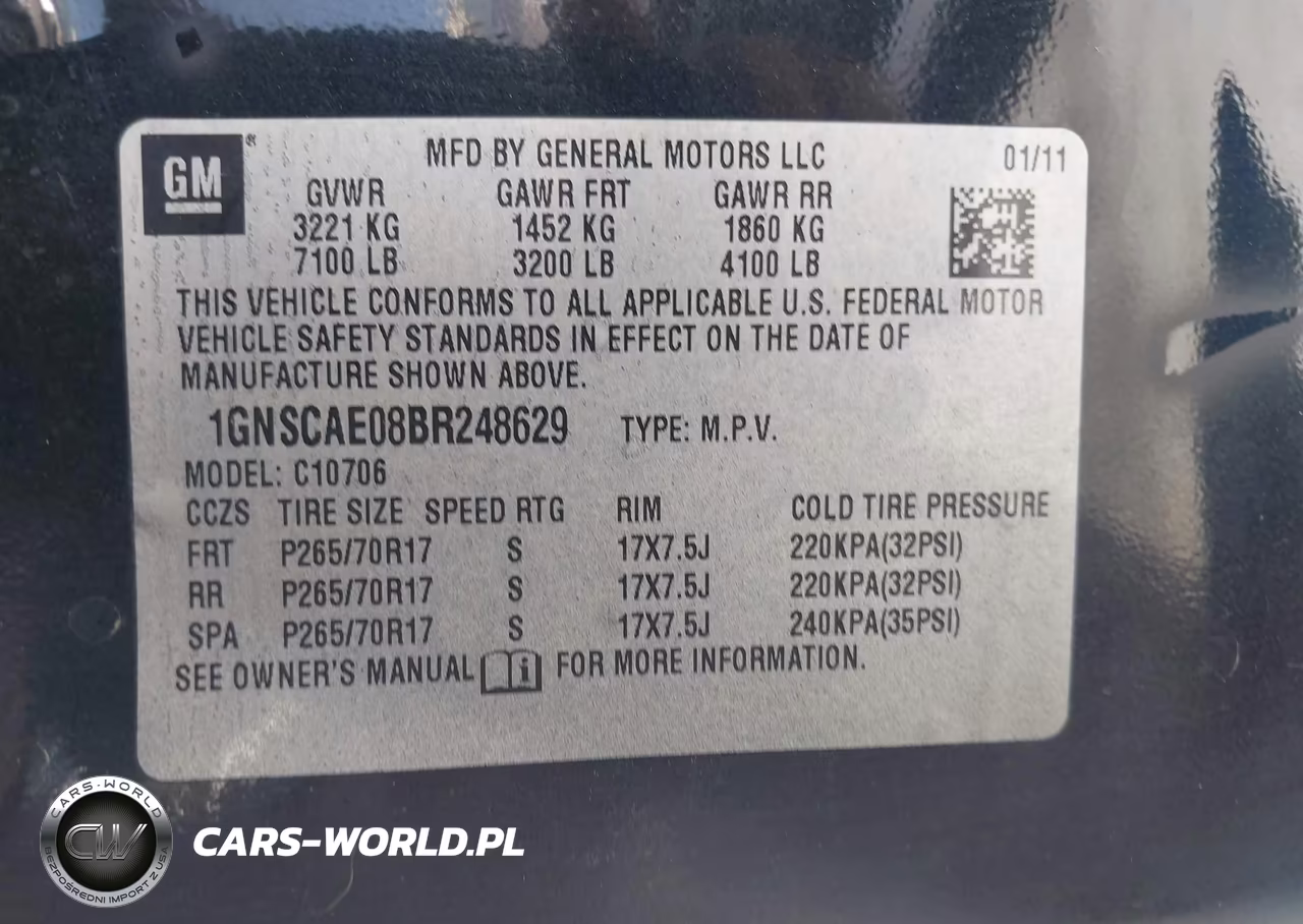 2011 Chevrolet Tahoe Ls VIN:1GNSCAE08BR248629 - 9