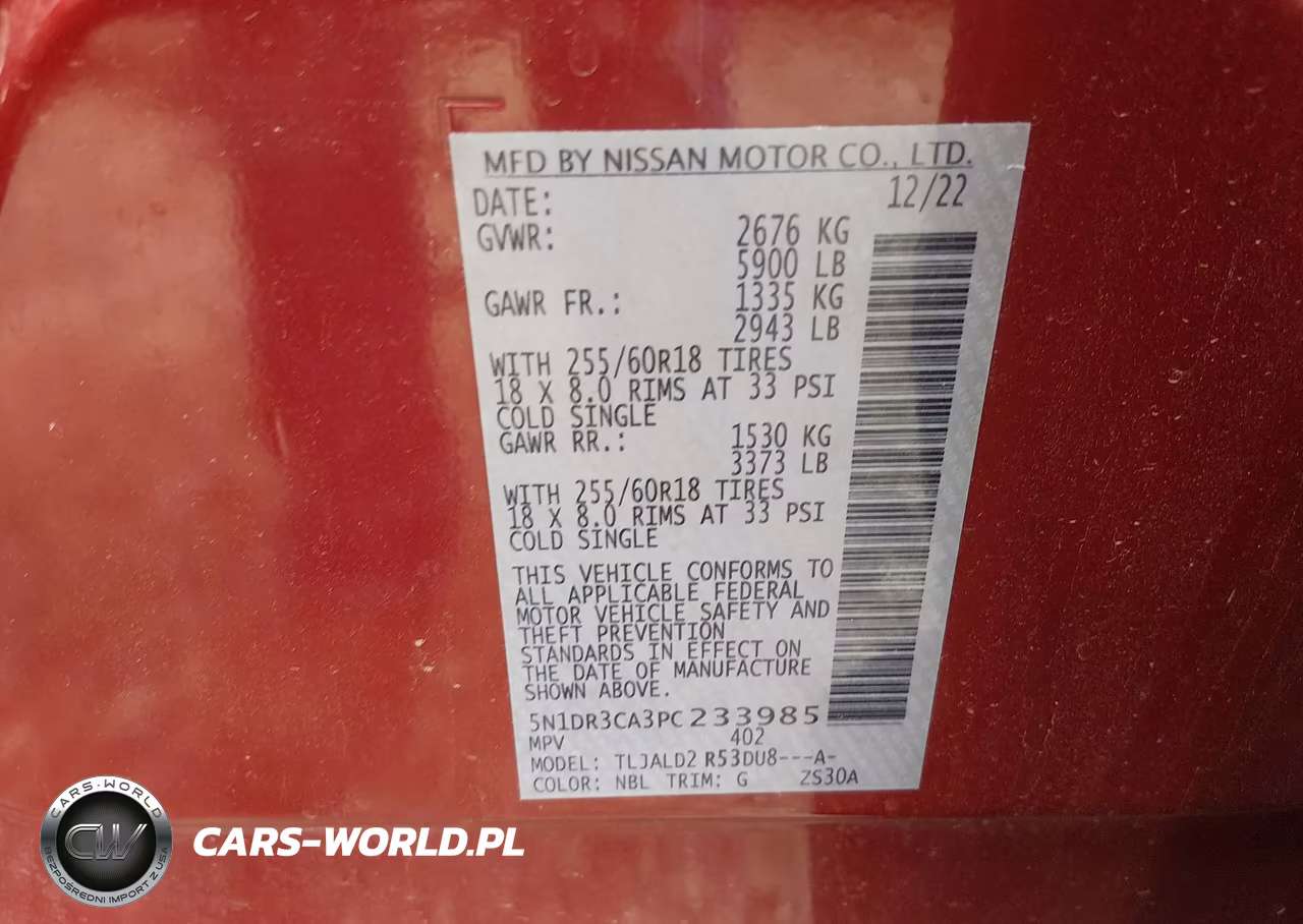 2023 Nissan Pathfinder Sl Fwd VIN:5N1DR3CA3PC233985 - 9