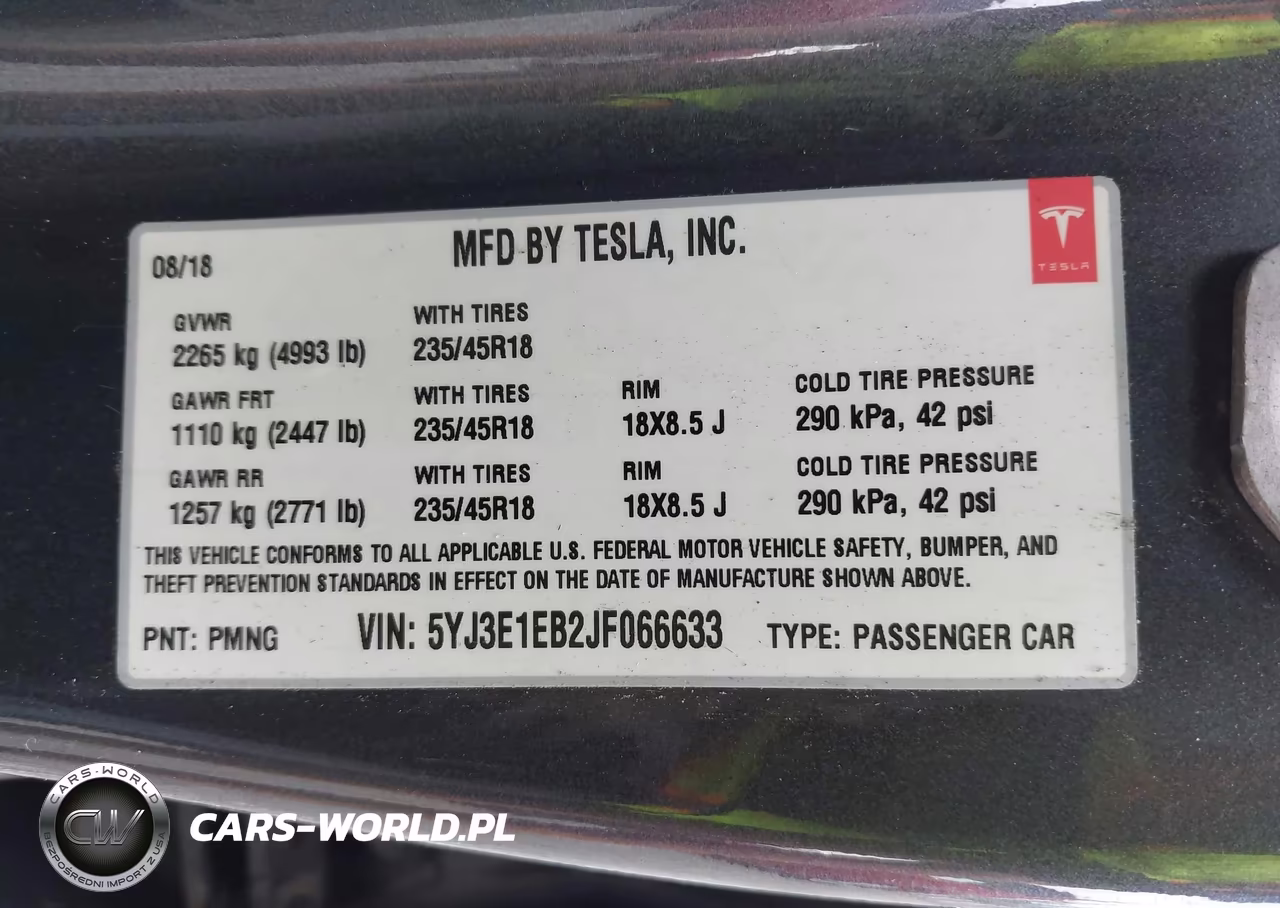 2018 Tesla Model 3 Long Range-Performance VIN:5YJ3E1EB2JF066633 - 9