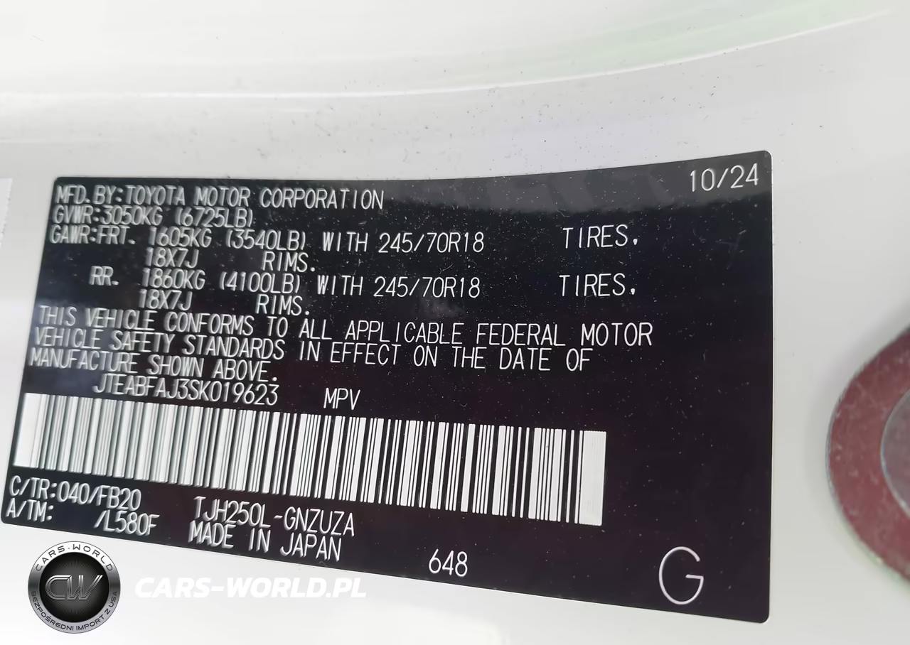 2025 Toyota Land Cruiser 1958 VIN:JTEABFAJ3SK019623 - 9