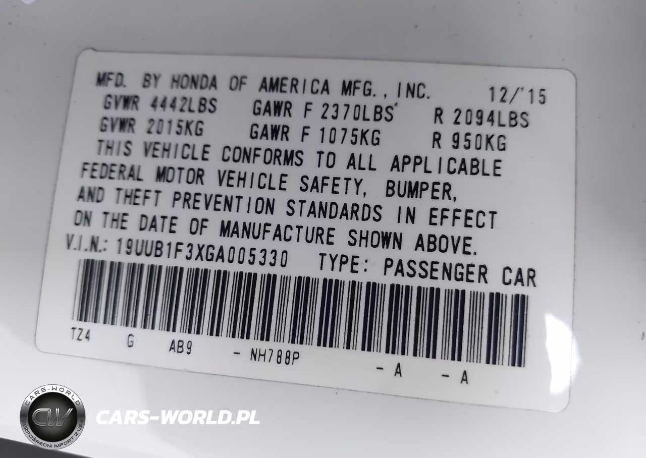 2016 Acura Tlx VIN:19UUB1F3XGA005330 - 9