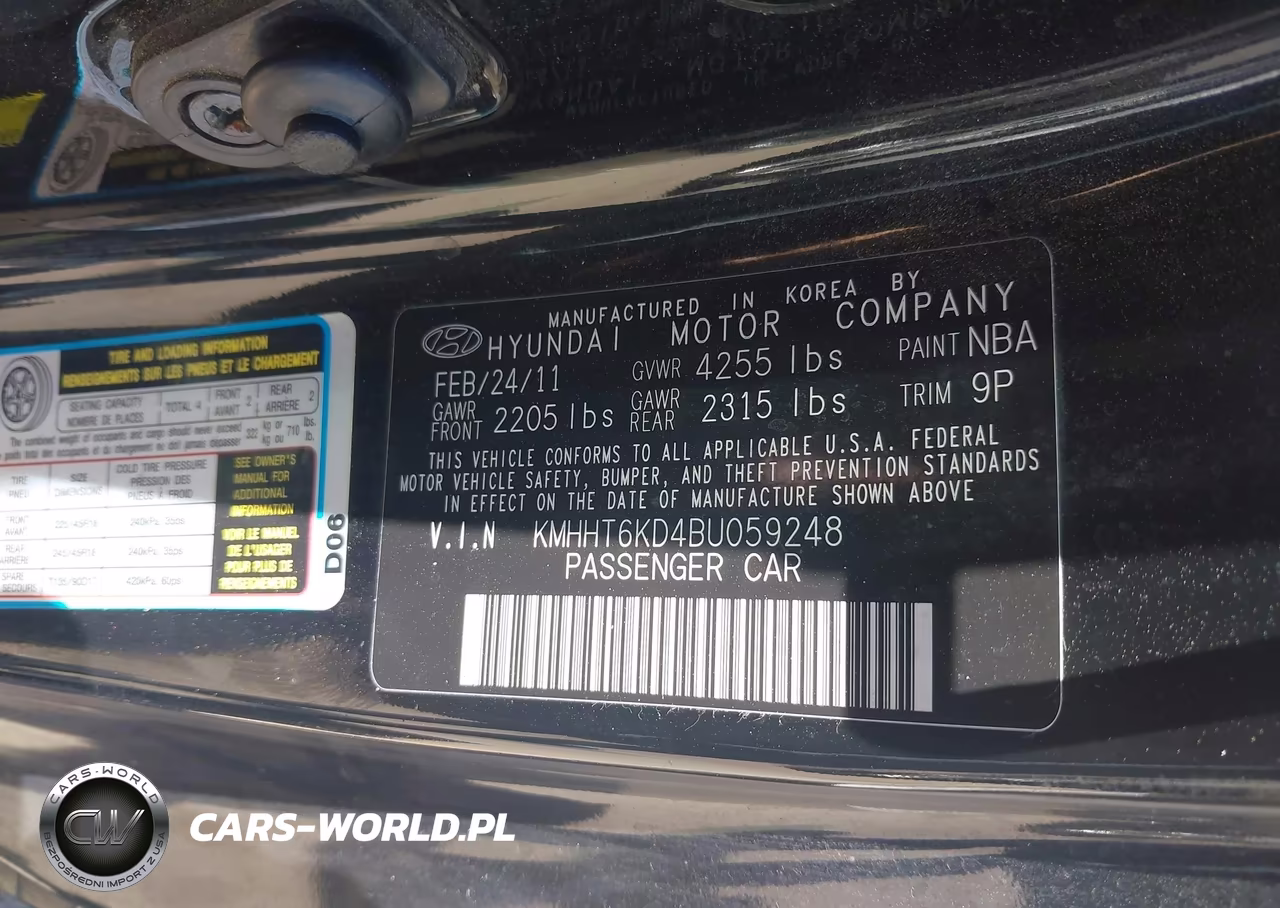 2011 Hyundai Genesis 2.0T VIN:KMHHT6KD4BU059248 - 9