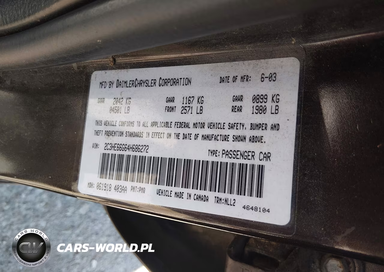 2004 Chrysler 300M VIN:2C3HE66G64H686272 - 9