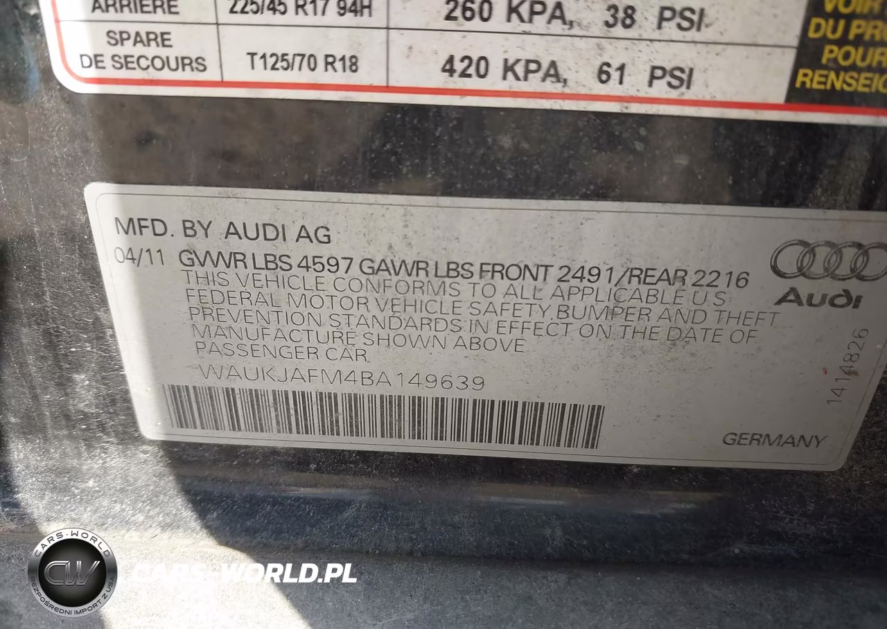 2011 Audi A3 2.0 Tdi Premium VIN:WAUKJAFM4BA149639 - 9