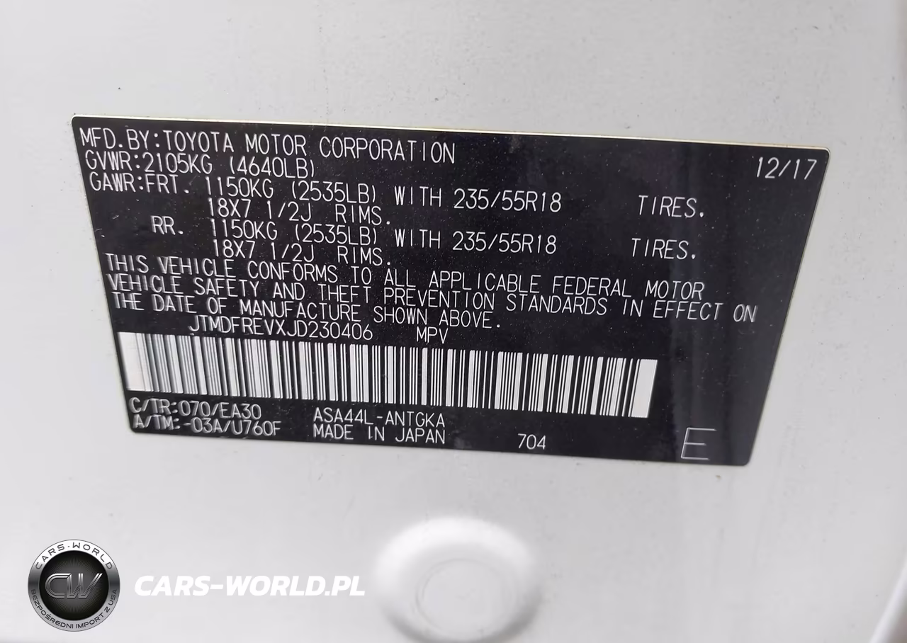 2018 Toyota Rav4 Limited VIN:JTMDFREVXJD230406 - 9