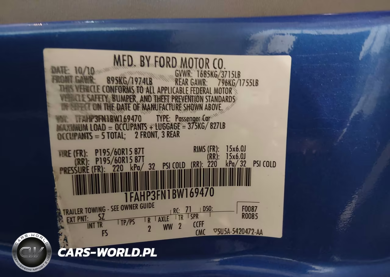 2011 Ford Focus Se VIN:1FAHP3FN1BW169470 - 9