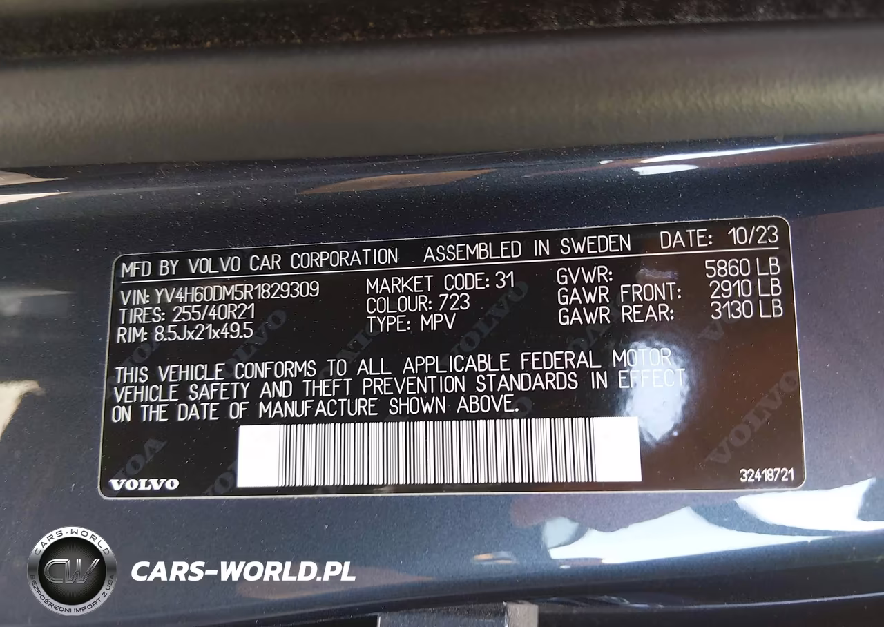2024 Volvo Xc60 Recharge Plug-In Hybrid T8 Ultimate Dark Theme VIN:YV4H60DM5R1829309 - 9