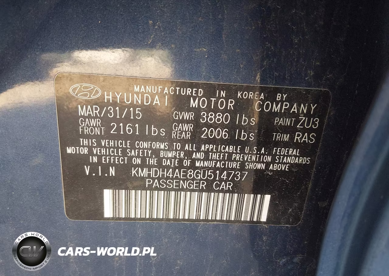 2016 Hyundai Elantra Se VIN:KMHDH4AE8GU514737 - 9