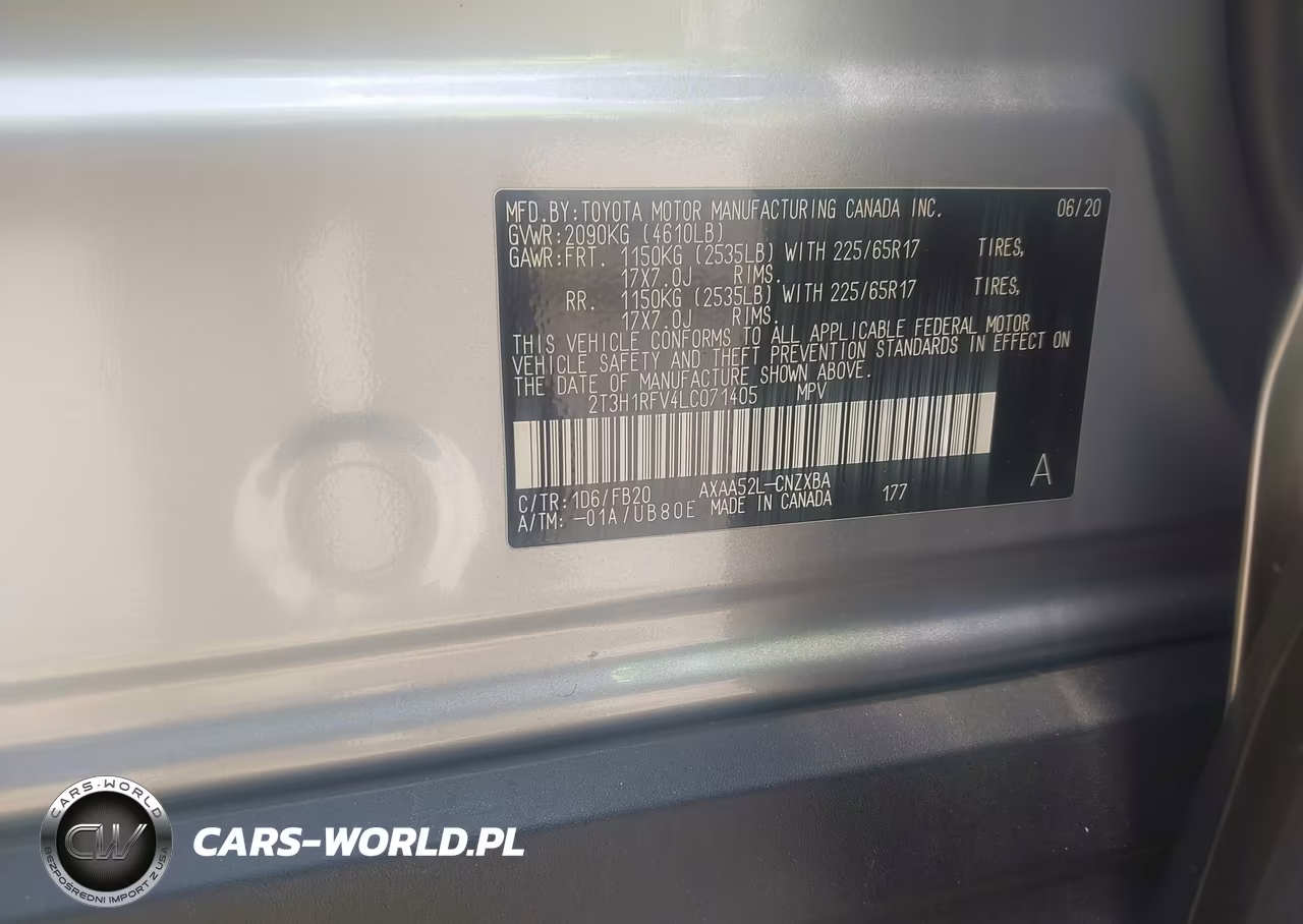 2020 Toyota Rav4 Le VIN:2T3H1RFV4LC071405 - 9
