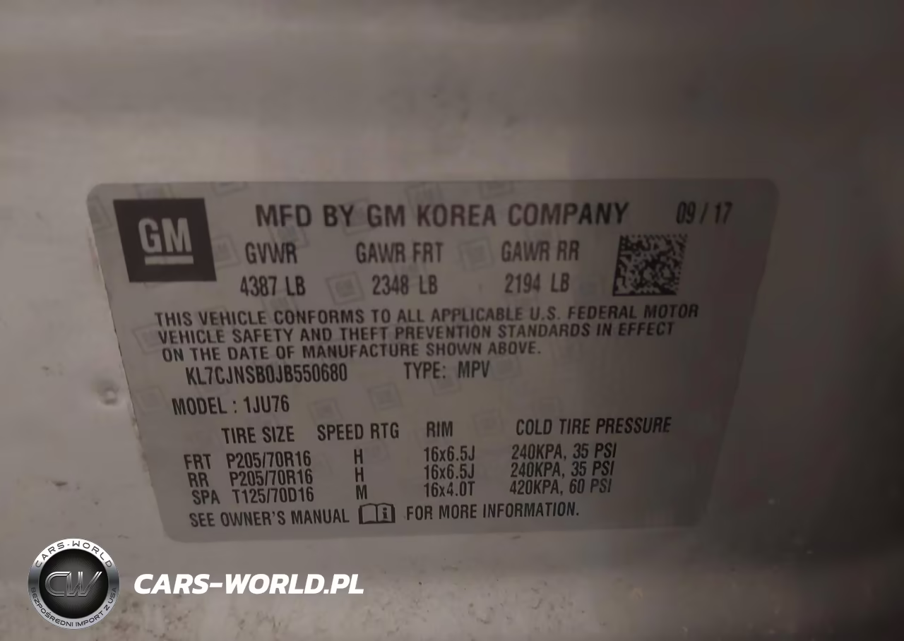 2018 Chevrolet Trax Ls VIN:KL7CJNSB0JB550680 - 9