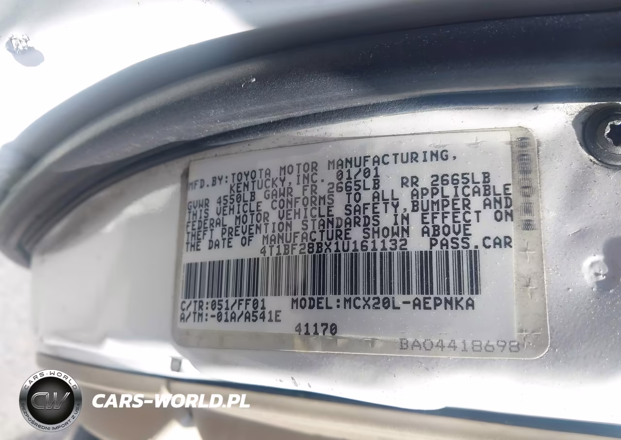 2001 Toyota Avalon Xl VIN:4T1BF28BX1U161132 - 9