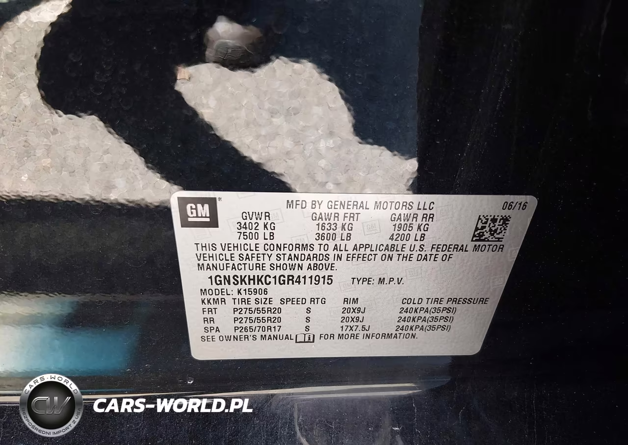 2016 Chevrolet Suburban Lt VIN:1GNSKHKC1GR411915 - 9