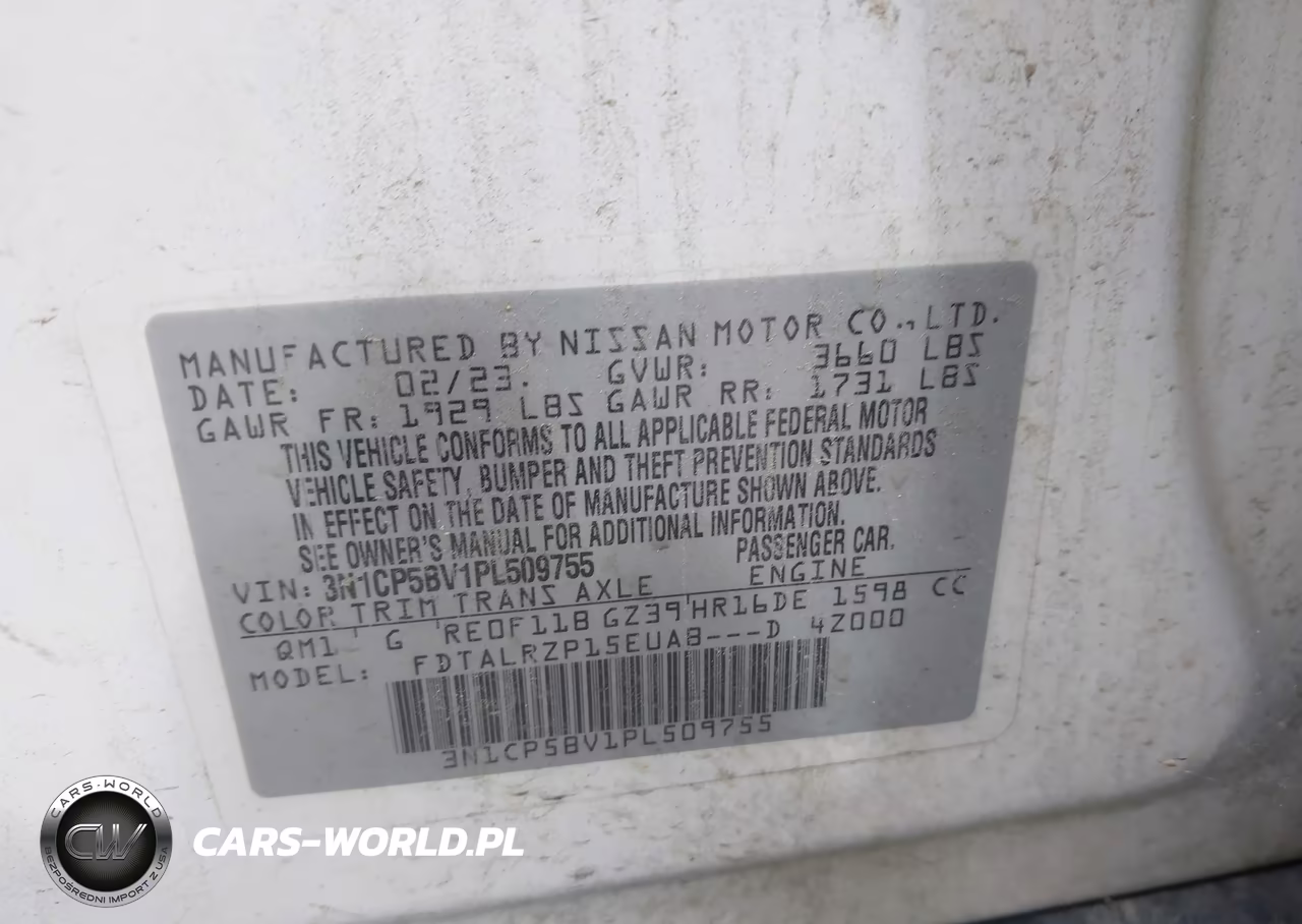2023 Nissan Kicks S Xtronic Cvt VIN:3N1CP5BV1PL509755 - 9
