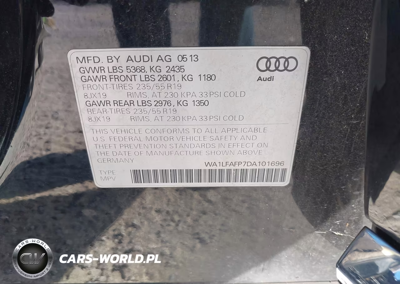 2013 Audi Q5 2.0T Premium VIN:WA1LFAFP7DA101696 - 9